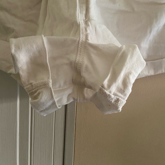 aglow Maternity Size 16 Shorts full coverage belly band White Denim - Picture 5 of 7